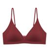 Women Seamless Comfort Bra For Small Bust Natural Gathering Ribbed Lingerie