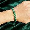 Malachite Beads Bracelet Natural Stone 6 8 10mm Reiki Healing Crystal Charmed Bracelet Vitality Protection Festival Jewelry Gift