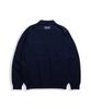 Geonjiulleunseu Cashmere Blend Pocket Collar Knit - Navy