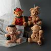 3D Bear Candle Mold Aromatherapy Candle Molds Epoxy Resin Wax Mould Handcrafted Gypsum Ornaments for Craft Enthusiasts