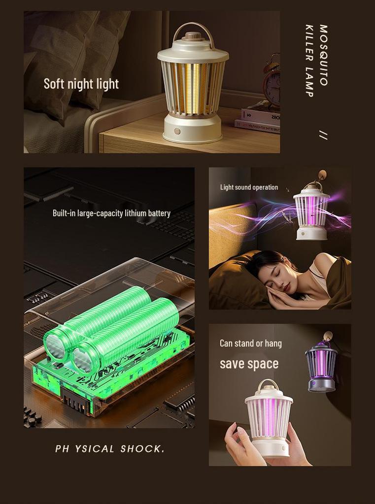 USB Rechargeable Indoor/Outdoor Electric Mosquito Killer Lamp