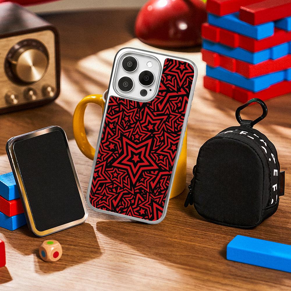 

Personal hot game 5 poster pattern Phone Case for iPhone 16 15 14 13 12 11 Pro Max Sheepskin Silver-edged protective case iPhone12