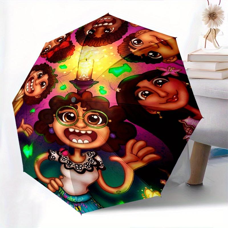 

Encanto Pictures With Bruno Automatic Opening and Closing Cartoon Umbrella - Lightweight 3-Fold Design, Suitable for Fans, Travel, Daily Use