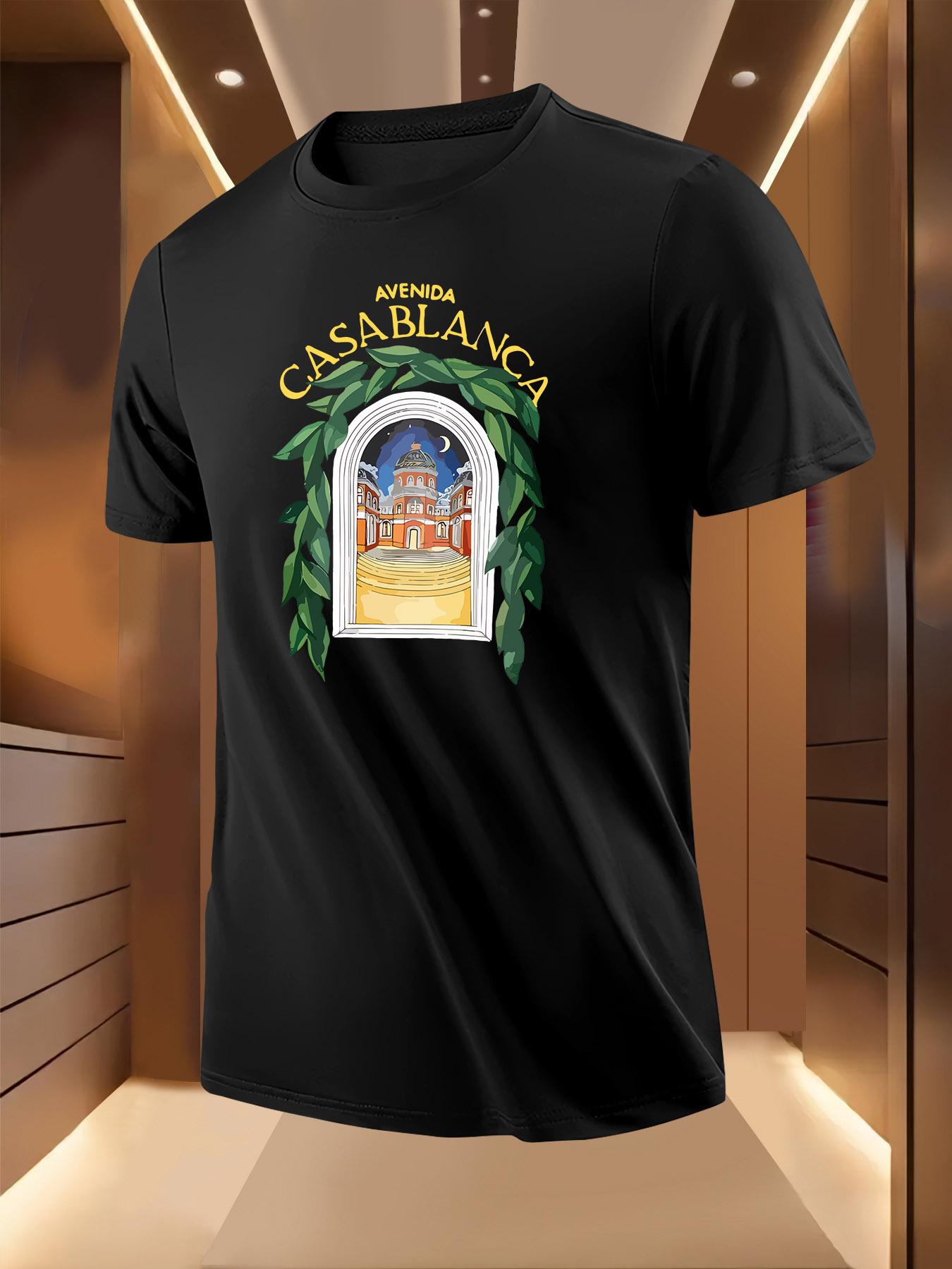 Summer Tshirt with Vibrant Wall Mural Print - Light Yellow XXXL
