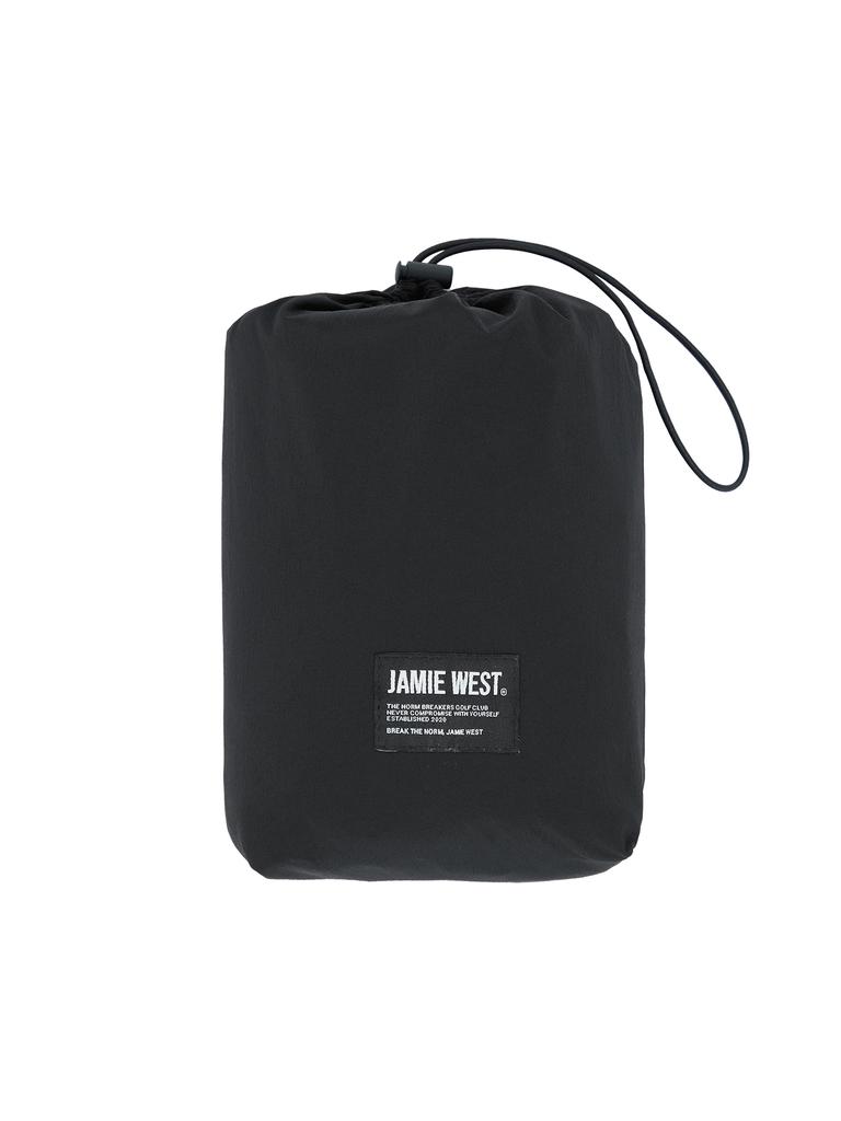 Jamie West No.9 High-Neck Packable Windbreaker (Black)