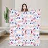 4th of July USA Super Soft Blanket  Camping Plush Throw Blanket Print Couch Chair Flannel Bedspread Sofa Bed Cover