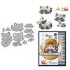 Raccoon Pattern Carbon Steel Cutting Die for Scrapbooking and Paper Craft Embossing