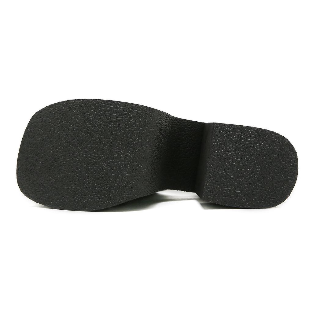 Gdgydh Black Platform Sandals for Women Wedge Heels Fashionable Strappy Back Open Toe Summer High Heel Sandals Slip-On Outdoor