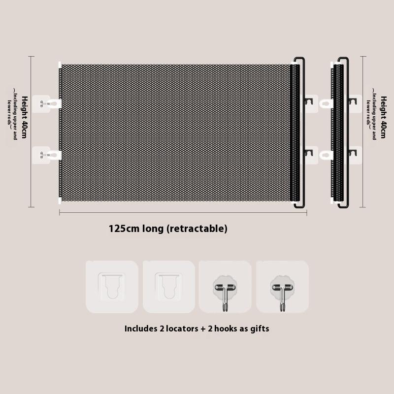 Safety Pet Mesh Fence Cat Gate Retractable Safety Gates For Pets No Drilling Barrier Childproofing For Small Medium Large Breeds
