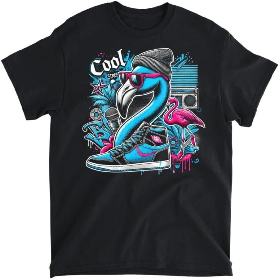 

Cool Street Flamingo with Sneakers Graffiti Art Design T-Shirt, Tank Top, Long Sleeve, Sweatshirt, Hoodie Men Women Kids Made in Canada Black XXXXXL чорний