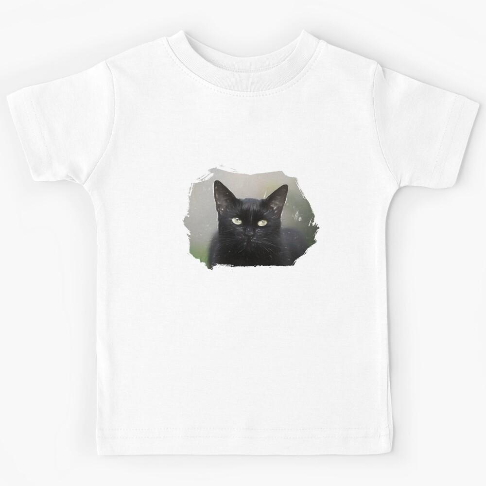 Black Cat Painting Kids T-Shirt 100