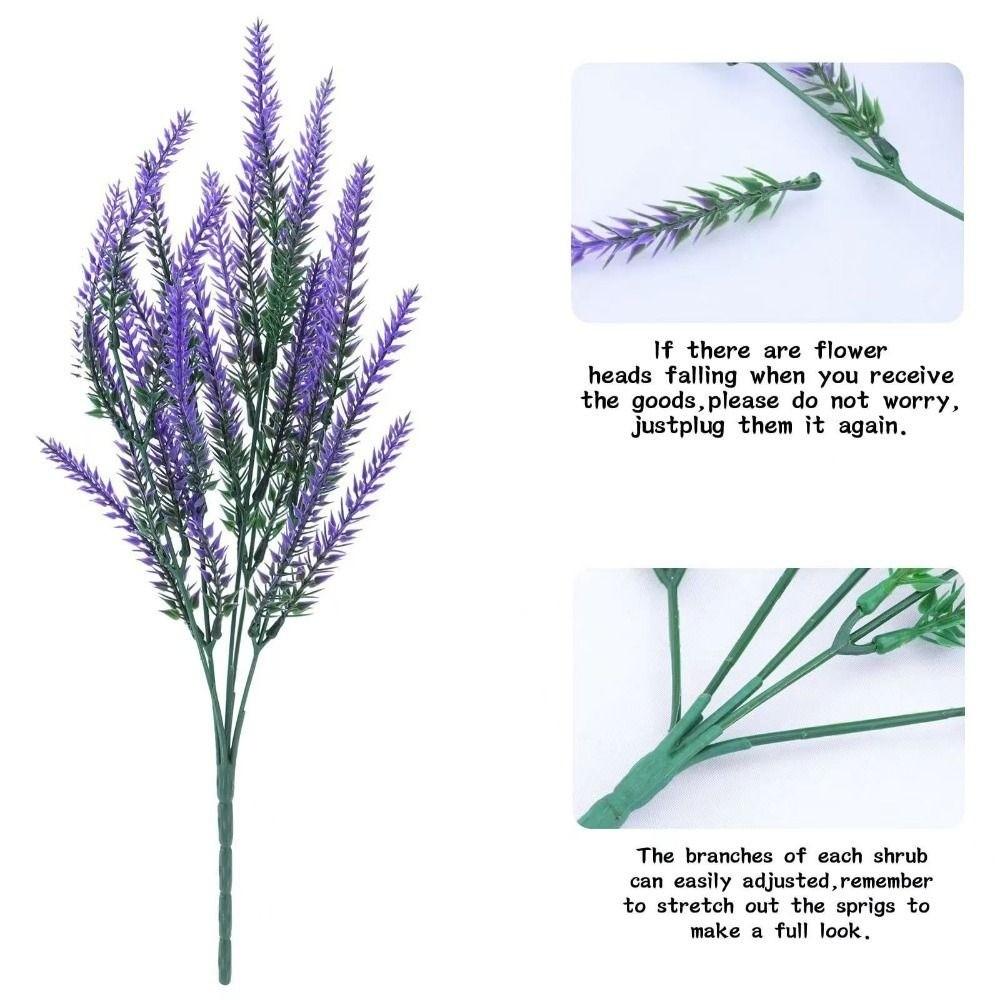 5 Bundles 5 Heads Artificial Lavender Flowers 36cm 7 Colors Outdoors Garden Lavender Flowers Outdoor Plants Wedding Decor