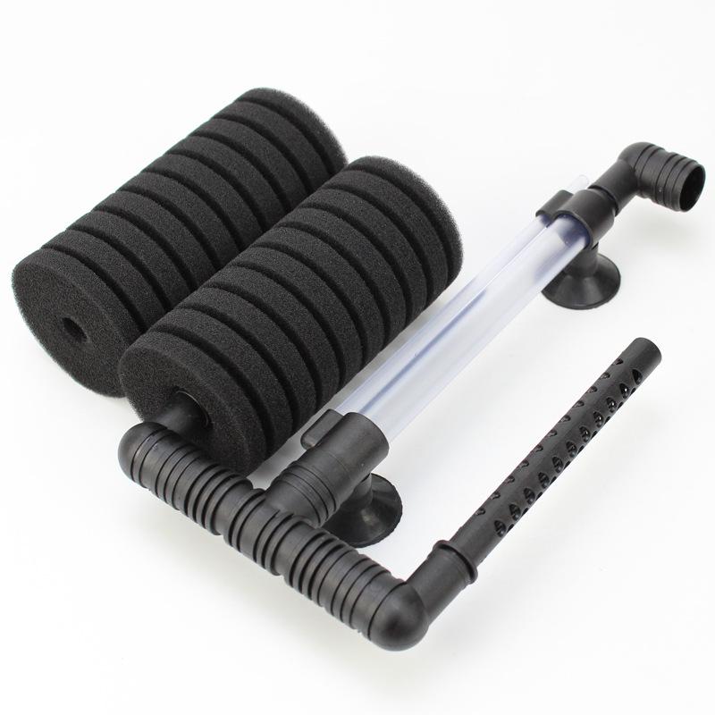 Xinyou Doppelkopf Leiser Wandmontierter Mini-Aquarienfilter mit Wassersalat Biochemische Baumwolle Pneumatische Filtration