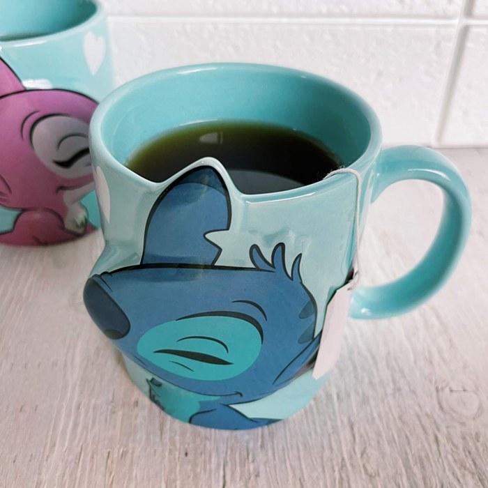 Sanart Disney Stitch Mug Pair 300ml SAN3390 06. Stitch & Angel 300ml