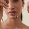 Colar de Aço Inoxidável Moda Feminina Nicho Corrente para Clavícula Ruby Colar Versátil com Zircônia Temperamento