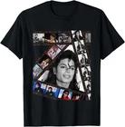 Король Поп-музыки Майкл Джексон MJ-002 Черная Хлопковая 100% Футболка, Унисекс-Взрослые, 4XL