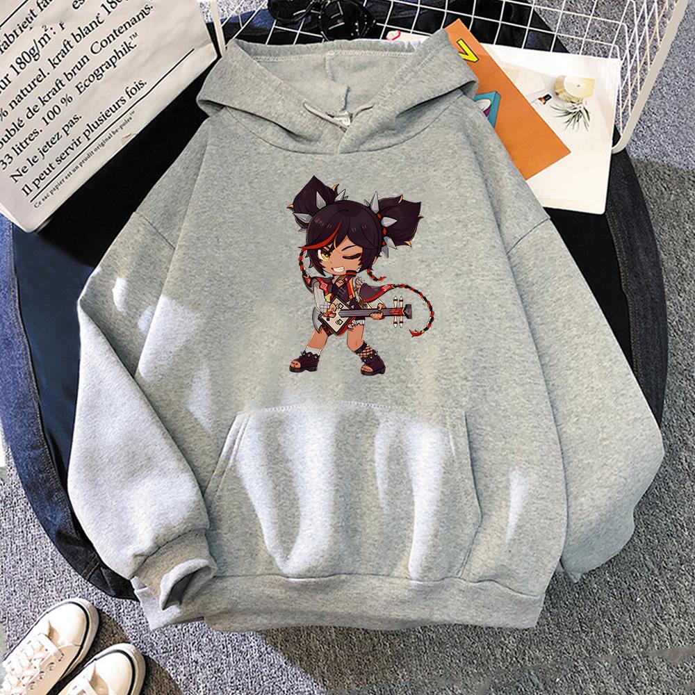 Harajuku Xinyan Genshin Impact Hoodies Männer/Frauen Kleidung Grunge Hoodie Punk Gothic Unisex Crewneck Sweatshirts Anime Streetwear Kpop
