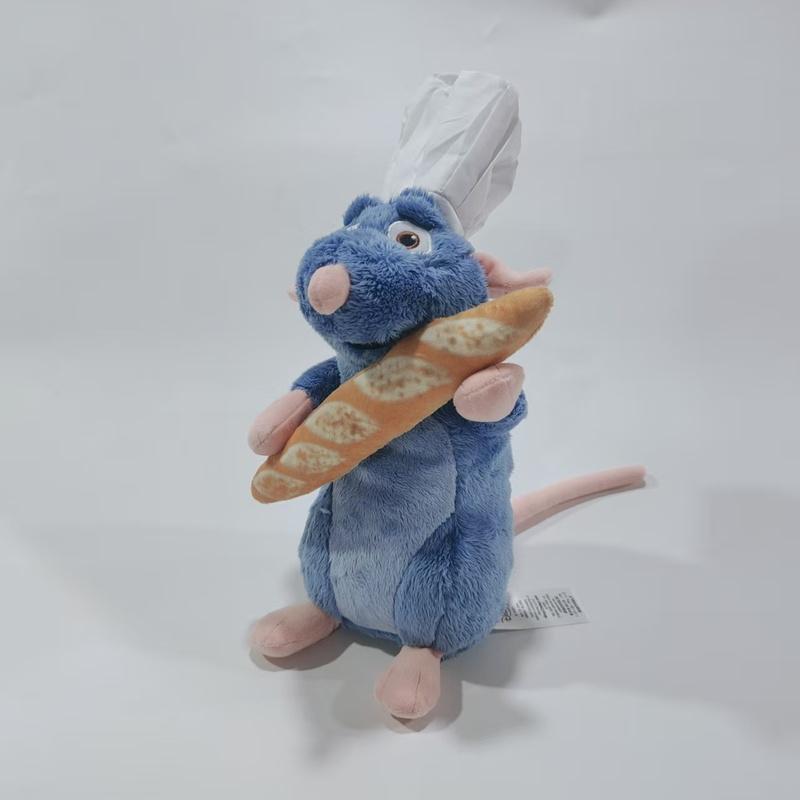 

33cm Ratatouille Remy Rat With French Bread Plush Toys Cute Mouse Stuffed Dolls Gifts For Kids Cuddly Fluffy Huggable Kawaii Comfort Adorable Soft