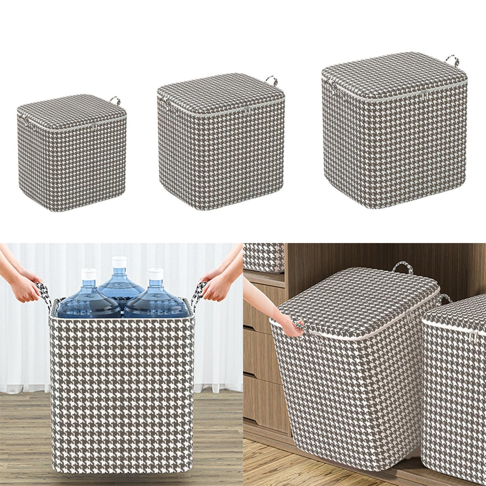 

Non-Woven Zipper Closet Organizers And Storage Box Moving Quilt Storage Basket Travel S чорний