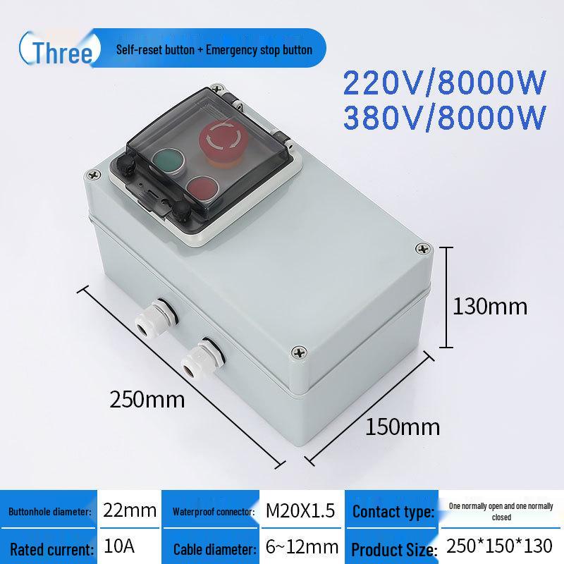 Waterproof Outdoor Emergency Stop & Control Box with Self-Reset Function