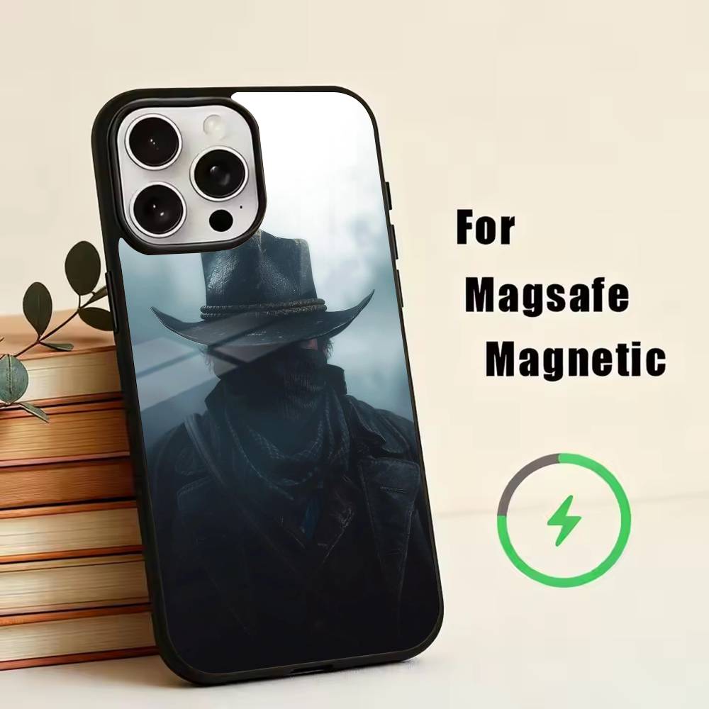 RDR2-Arthur Morgan Phone Case For iPhone17,16,15,14,13,12,11 Plus,Pro Magnetic with Magsafe Wireless Charging
