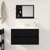 VidaXL Bathroom Mirror Black Oak 60x10.5x45cm Engineered Wood, Mirror, Vanity Mirror, Hanging Mirror, 862546