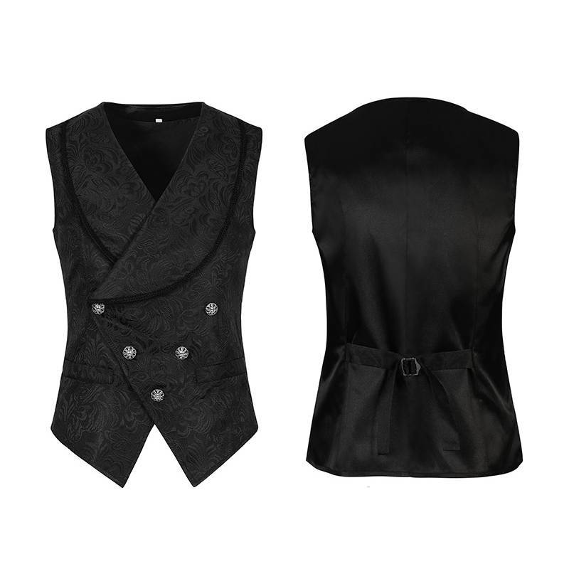 Gothic Halloween Steampunk Vest For Men And Women With Dark Pattern For Stage Performances