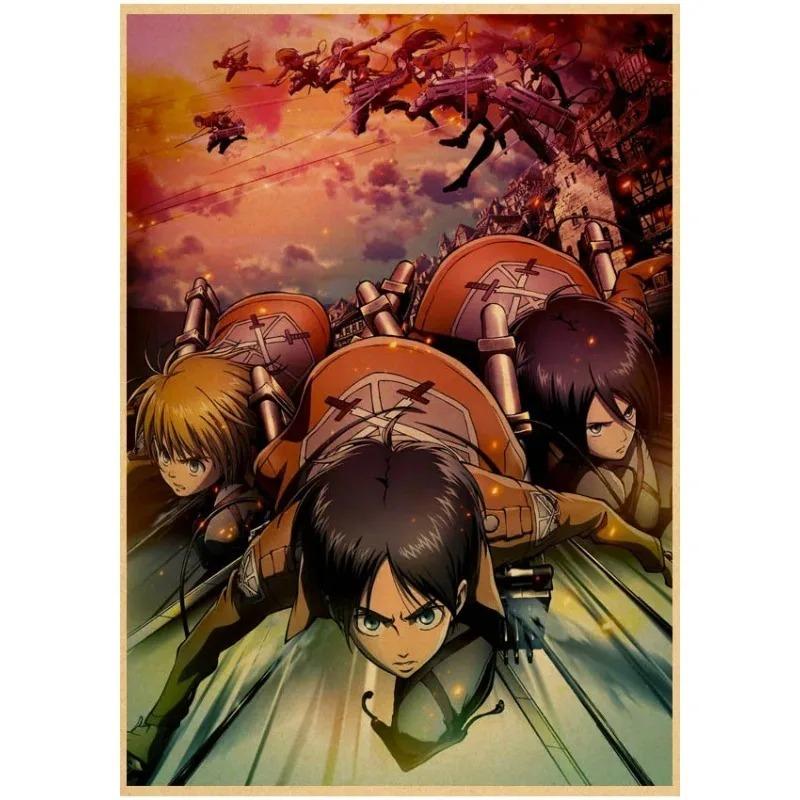Japanese Hot Classic Anime Attack On Titan Season 4 Posters Canvas Painting Prints And Art Wall Picture For Room Home Decoration