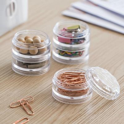 Portable for Bracelet Earrings with Cover Clear Round Jewelry Storage Box Face Cream Box Makeup Organizer Eye Cream Box