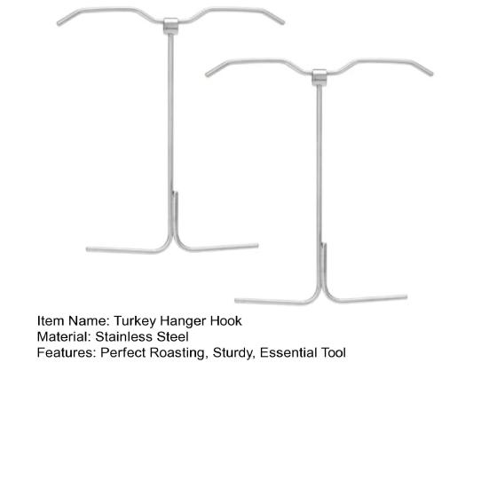 Gancho Pendurador de Peru para Pit Barrel Cooker Aço Inoxidável Rack para Fritadeira de Peru para Cozinhar ao Ar Livre Churrasco no Pátio Festa de Acampamento