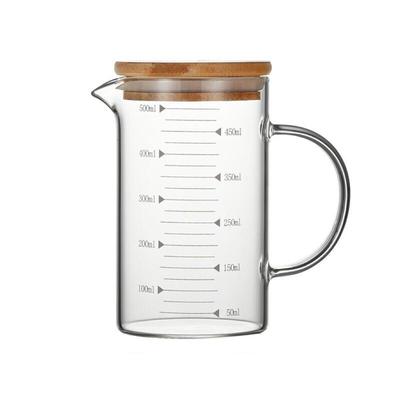 High Borosilicate Glass Measuring Cup Set with Bamboo Lids