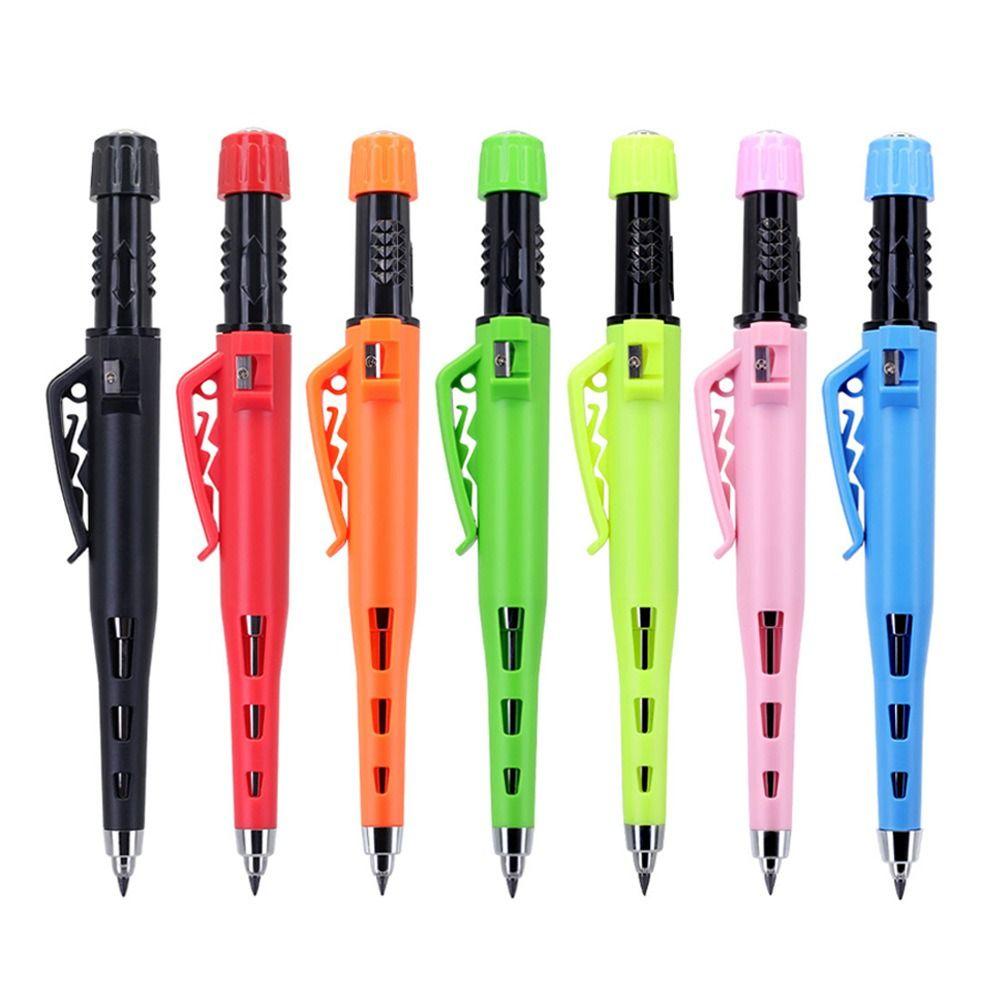 2.8mm Lead Deep Hole Marking Pencil Built-In Sharpener Woodworking Marking Pencil  Carpentry Work