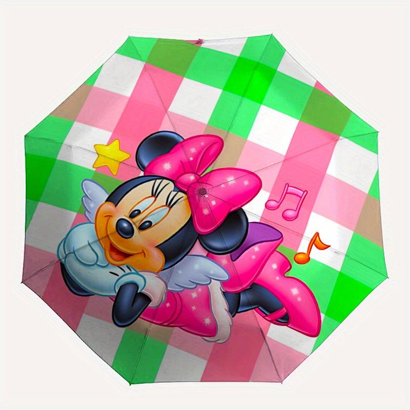 

1pc Minnie Mouse Automatic Umbrella | Portable Foldable 8-Rib Manual Open, Casual Accessory, Durable Canopy yy250823089