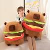 Capybara Hamburger Plush Doll Pillow - Cute Cross-border Toy for Girls