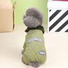 Dog Coat with Fur Collar Puppy Dog Overall with D-Ring Winter Clothes for Small Dogs Chihuahua Jacket Poodle Costume Pet Costume