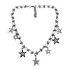 Star Choker Necklace for Women Girl Hollow Star Collar Clavicle Necklace Fashion Jewelry Gift Sweet Cool Y2k Necklace