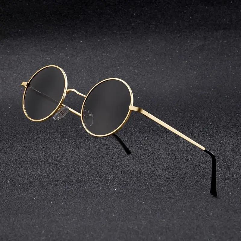 1Pc Brand Designer Polarized Round Sunglasses Classic Small Vintage Retro Glasses Women Metal Eyewear