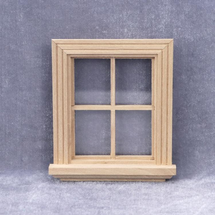 Premium Wooden Dollhouses Window Frame Wood Finish For Child Safe Creative Activities