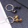 Mini Metal Dumbbell Keychain For Man Double Dumbbell Gym Promotion Small Gift Mobile Backpack Hanging Accessories Keychain