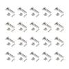 Emuca Lot of 20 Corner Hinges X92 with Soft-close with Screw-on Bases, Height 0, Steel, Nickel-plated