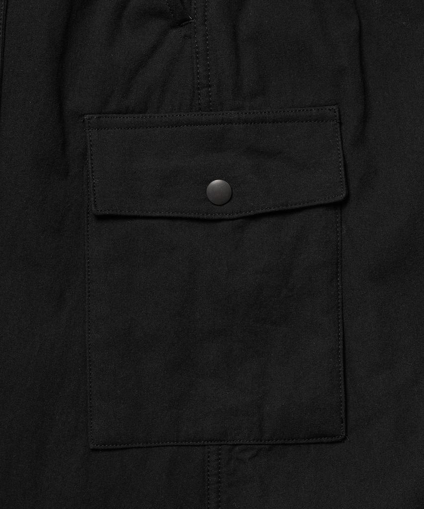 Cotton Bell Padded Cargo Skirt - Black