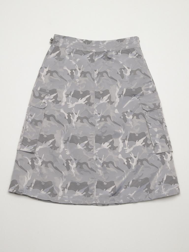 Yugadang Camouflage Cargo Skirt_Gray