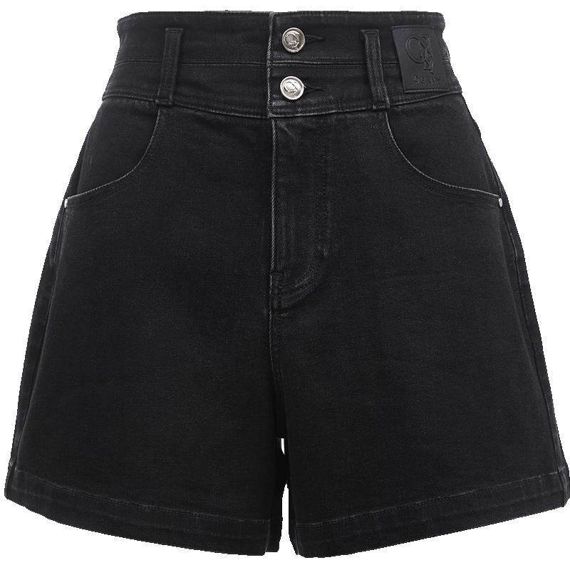 

ONLY Women s High-Waist A-Line Denim Shorts S