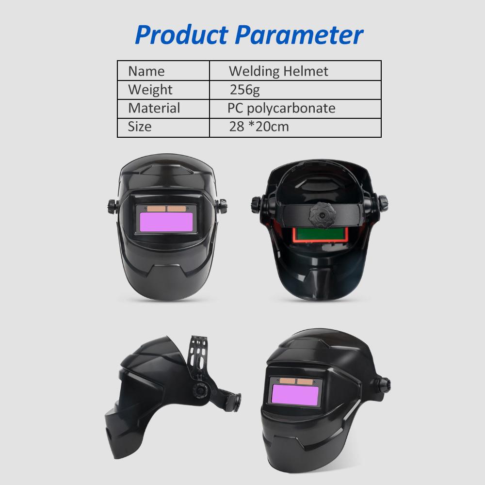 Darkening Welding Mask Glasses Welding Helmet Welding Hood Argon Arc Welding Hat Solar Rechargeable Welding Mask Welding Facial Screen Welding
