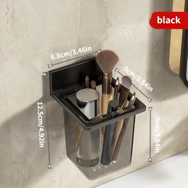 1PC Toothbrush Toothpaste Comb Storage Rack Bathroom Washbasin Toilet Hole Free Shaver Storage Rack
