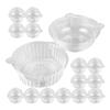 100 Stück Transparente Kuchenboxen Verpackungsboxen Party Cupcake Behälter Mousse Das Haustier mit Deckel Bäckerei Brotdose