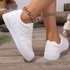 Women's Vulcanize Shoes Flat Classic Sports Lace Up Skateboard Board Shoe Walking White Running Sneakers  De Mujer
