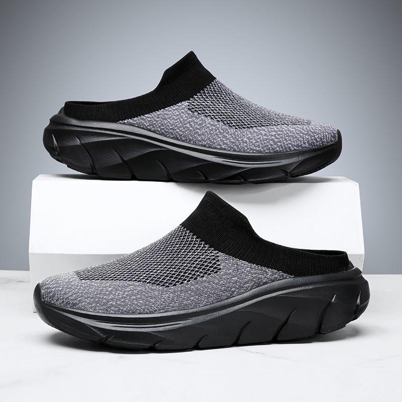Chinelos Masculinos Novos de Verão Respiráveis para Casa e Interior Chinelos Masculinos com Solado Grosso Slides Calçados de Caminhada da Moda Masculinos chanclas de hombre