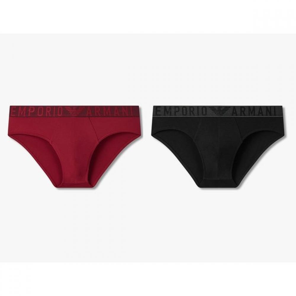 Emporio Armani Men S Nylon Brief Set 2 pcS With Jacquard 0815311015 0815311018 S(95)