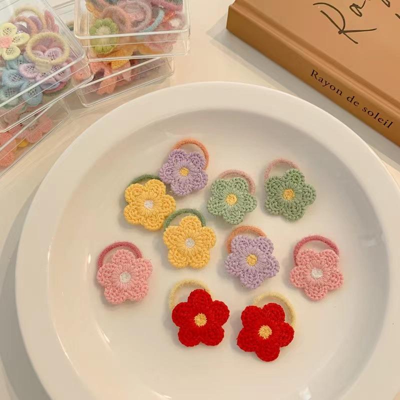 Weaving Small Flower Hair Loops Lace Hair Accessories Korean Clothing Brooches DIY